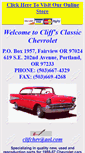 Mobile Screenshot of cliffsclassicchevrolet.net